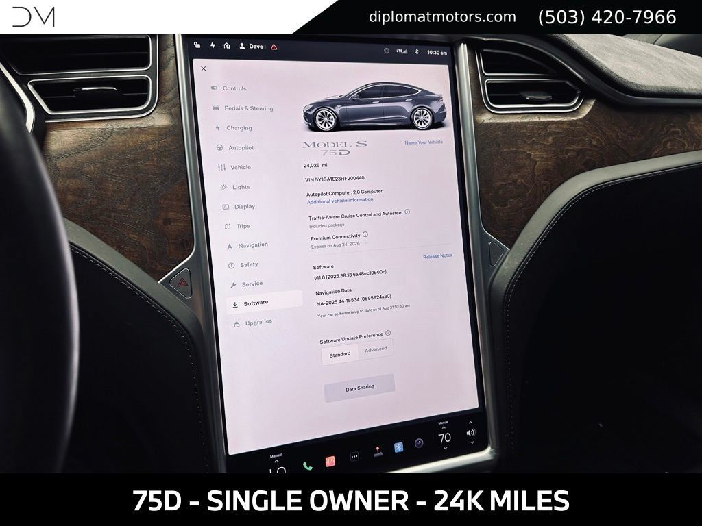 Used 2017 Tesla Model S 75D AWD/4WD image 34