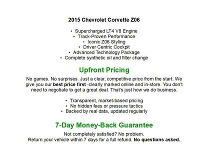 Used 2015 Chevrolet Corvette Z06 w/ 3LZ Preferred Equipment Group