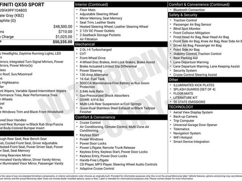 Used 2023 INFINITI QX50 Sport image 37