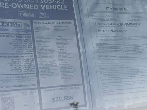 Used 2023 MAZDA CX-9 Signature AWD/4WD image 28