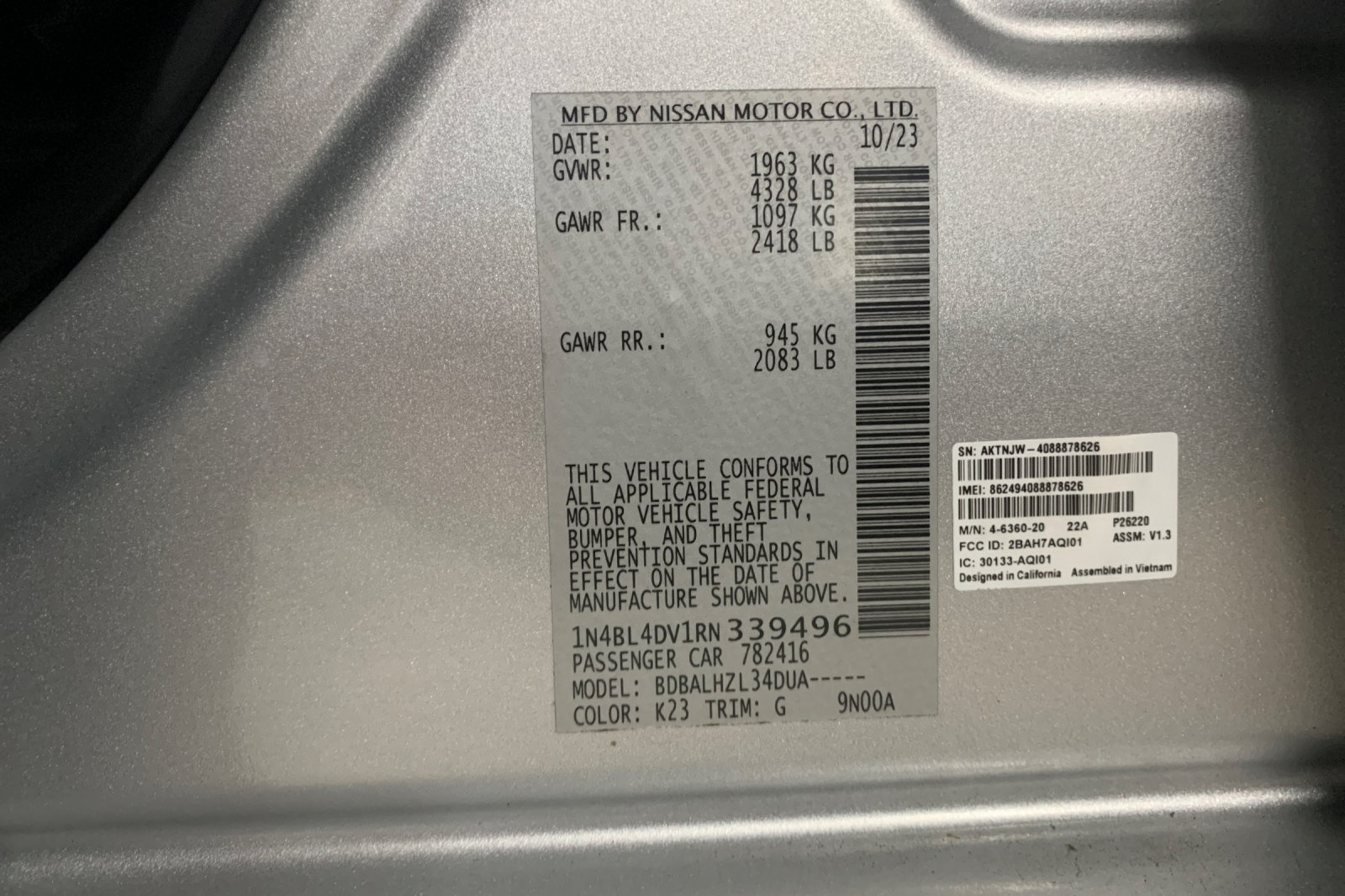 Used 2024 Nissan Altima 2.5 SV FWD image 32