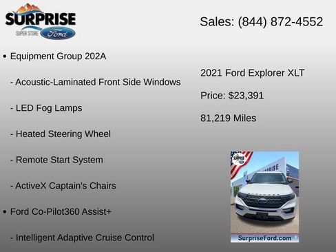 Used 2021 Ford Explorer XLT w/ Equipment Group 202A AWD/4WD image 6