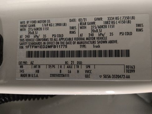 Used 2021 Ford F150 Lariat w/ Equipment Group 502A High image 33