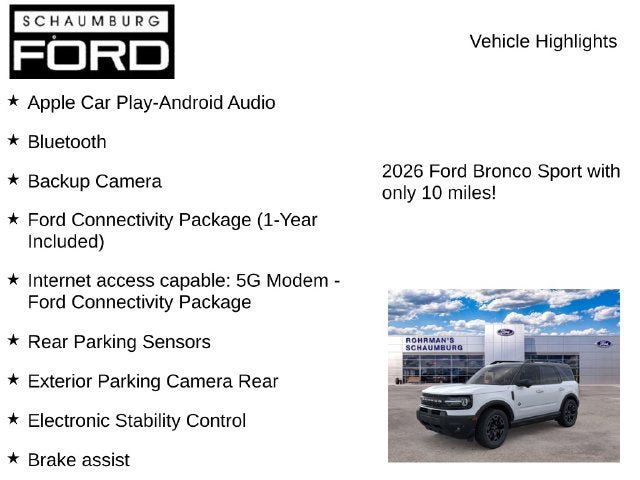New 2026 Ford Bronco Sport Outer Banks w/ Outer Banks Tech Package+ AWD/4WD image 8