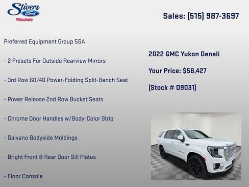 Used 2022 GMC Yukon Denali AWD/4WD image 8