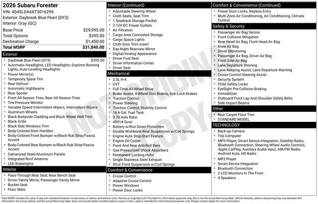 Certified 2026 Subaru Forester AWD/4WD image 19