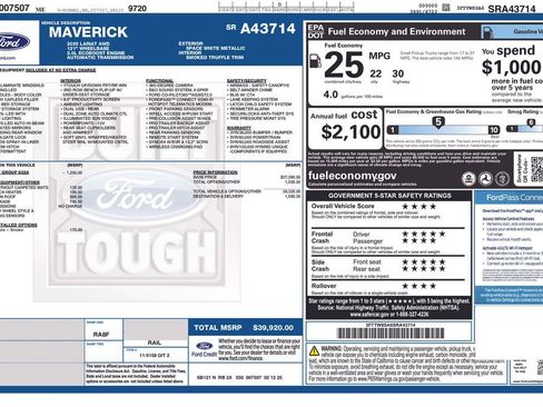 New 2025 Ford Maverick Lariat w/ 4K Tow Package image 13