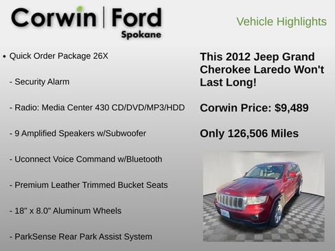Used 2012 Jeep Grand Cherokee Laredo image 12