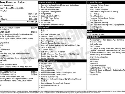 Certified 2024 Subaru Forester Limited AWD/4WD image 35