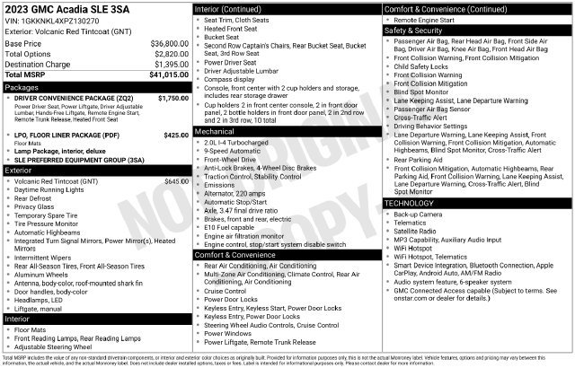 Certified 2023 GMC Acadia SLE w/ Driver Convenience Package FWD image 4