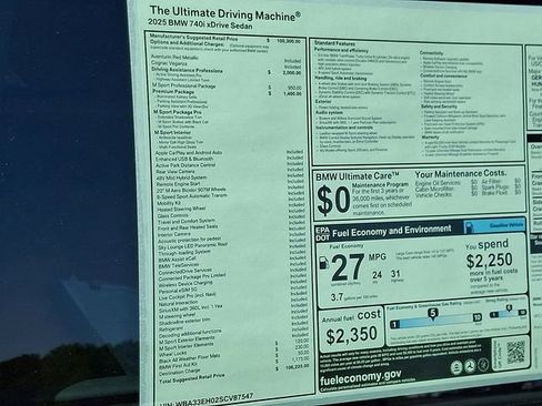 New 2025 BMW 740i xDrive 740i xDrive image 26