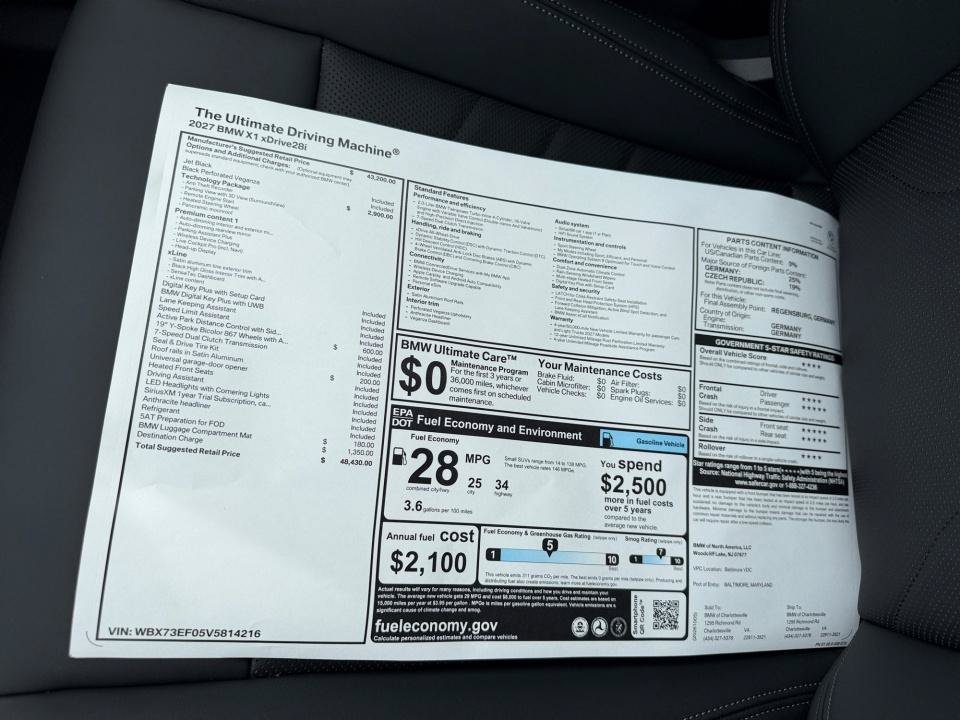 New 2027 BMW X1 xDrive28i w/ Technology Package AWD/4WD image 33