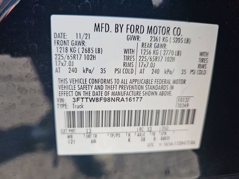Used 2022 Ford Maverick Lariat w/ Equipment Group 500A Standard AWD/4WD image 33