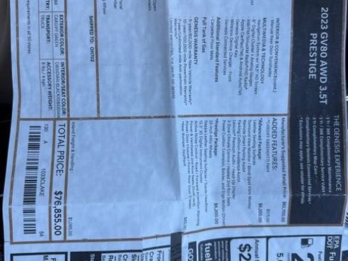 Used 2023 Genesis GV80 3.5T w/ Prestige Package image 30