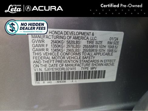 Used 2024 Acura MDX SH-AWD image 27