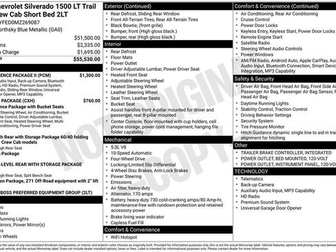 Used 2021 Chevrolet Silverado 1500 LT Trail Boss w/ Convenience Package II AWD/4WD image 6