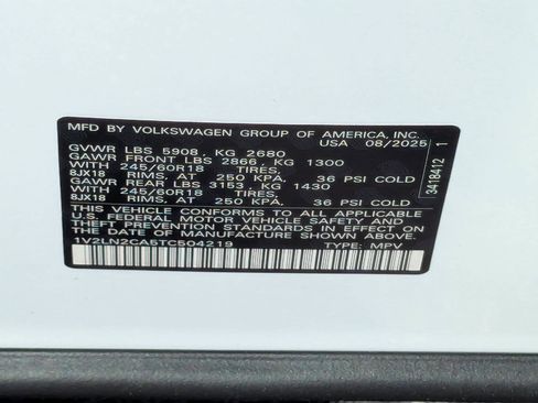 New 2026 Volkswagen Atlas SE image 38