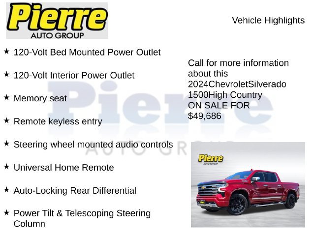 Used 2024 Chevrolet Silverado 1500 High Country w/ High Country Premium Package AWD/4WD image 22