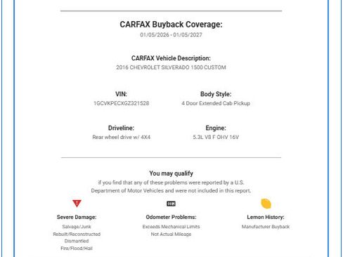 Used 2016 Chevrolet Silverado 1500 Custom w/ Trailering Package image 43