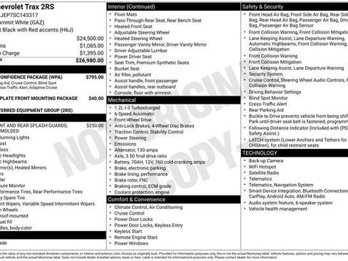 Certified 2025 Chevrolet Trax RS w/ Driver Confidence Package FWD image 37