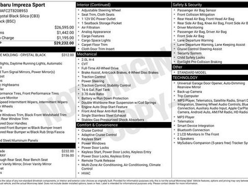Certified 2026 Subaru Impreza 2.0i Sport AWD/4WD image 21