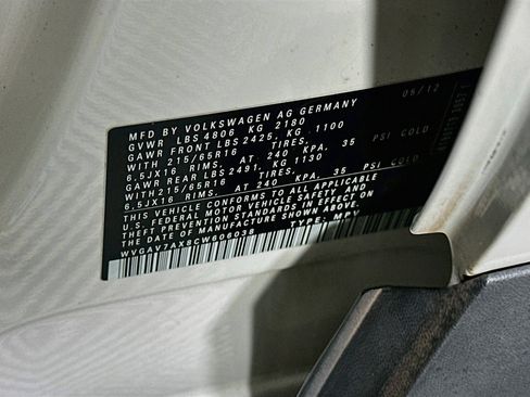 Used 2012 Volkswagen Tiguan S FWD image 12