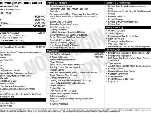Used 2019 Jeep Wrangler Unlimited Sahara w/ Cold Weather Group image 7