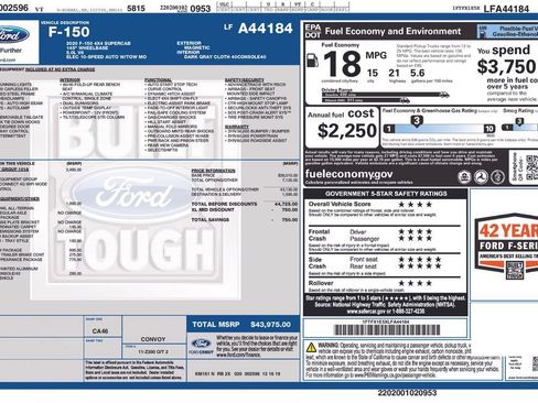 Used 2020 Ford F150 XL w/ Equipment Group 101A Mid AWD/4WD image 16