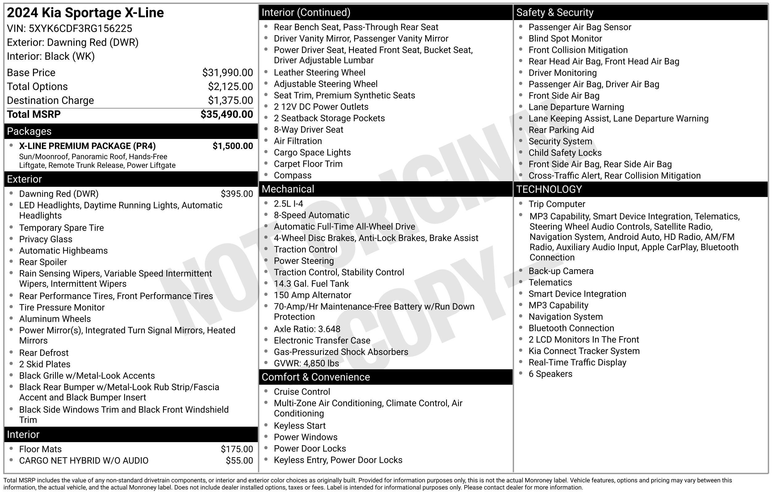Used 2024 Kia Sportage X-Line w/ X-Line Premium Package AWD/4WD image 2