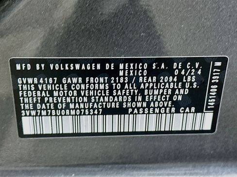 Used 2024 Volkswagen Jetta SE w/ Panoramic Sunroof Package FWD image 12