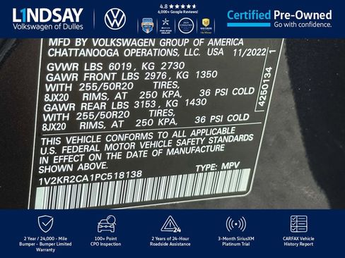 Certified 2023 Volkswagen Atlas SE w/ Panoramic Sunroof Package image 26
