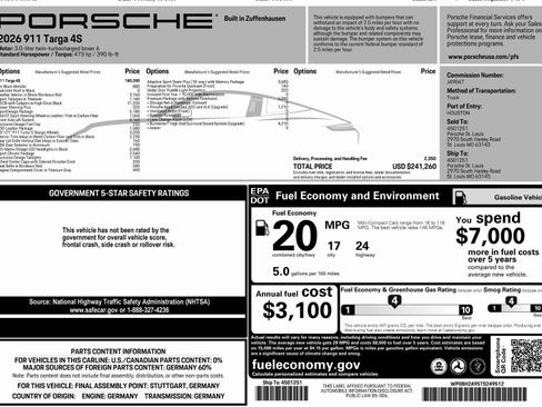 New 2026 Porsche 911 Targa 4S image 62