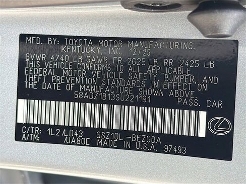 New 2025 Lexus ES 350 w/ Premium Package image 42