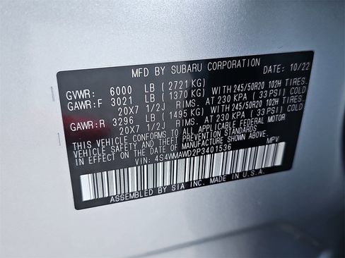 Certified 2023 Subaru Ascent Touring image 38