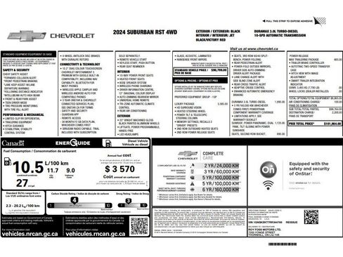 Certified 2024 Chevrolet Suburban RST w/ Luxury Package AWD/4WD image 37