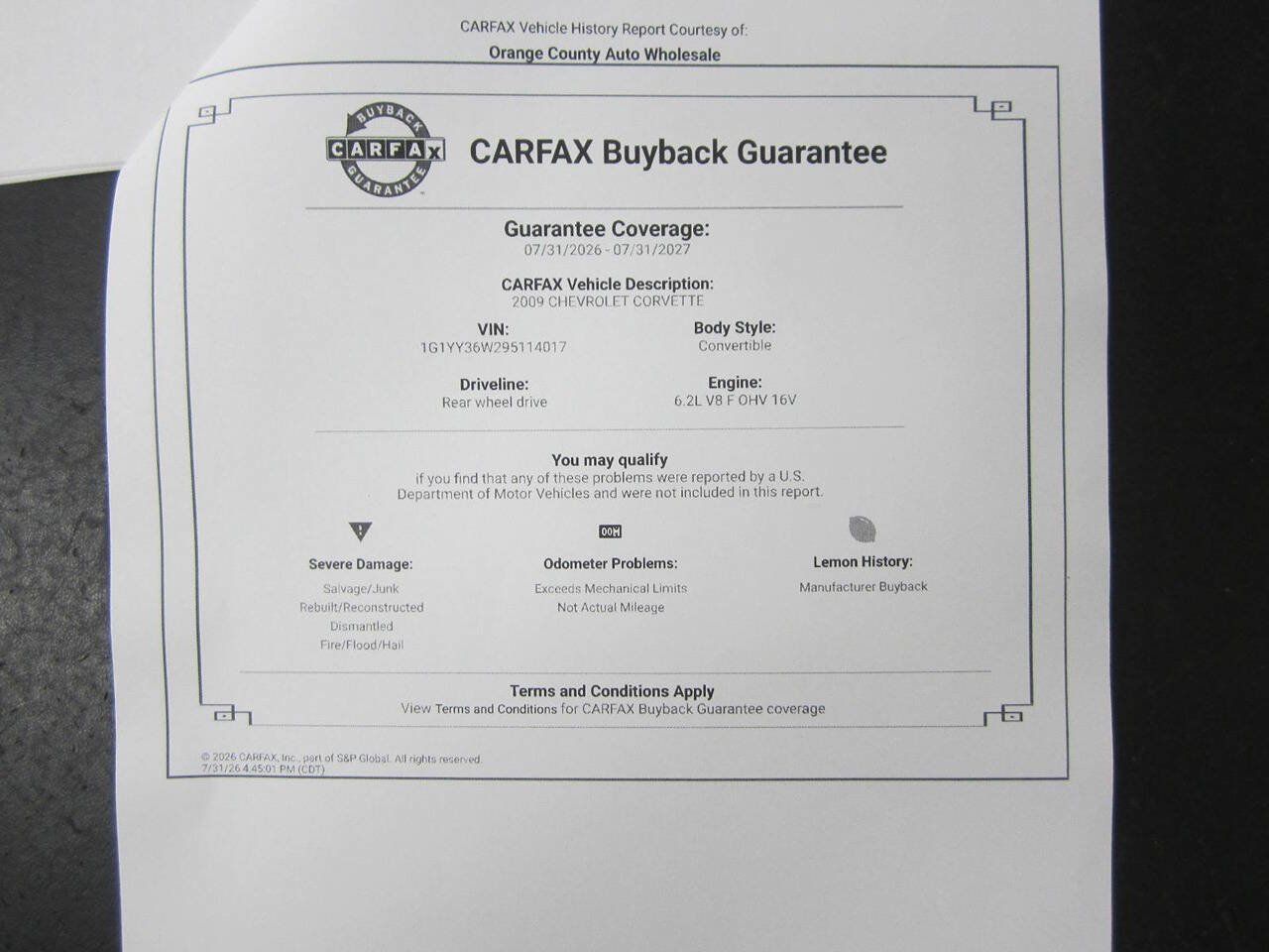 Used 2009 Chevrolet Corvette Convertible w/ Preferred Equipment Group RWD image 46