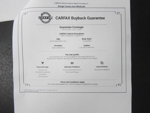 Used 2009 Chevrolet Corvette Convertible w/ Preferred Equipment Group RWD image 46