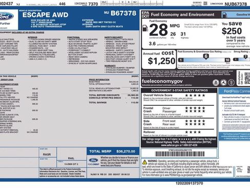 Used 2022 Ford Escape SE w/ SE Sport Appearance Package AWD/4WD image 9