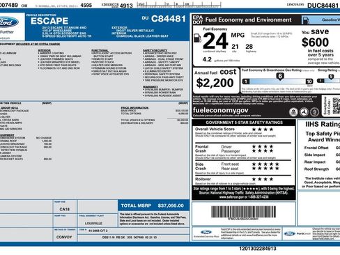 Used 2013 Ford Escape Titanium w/ Parking Technology Pkg AWD/4WD image 2