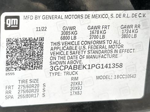 Used 2023 Chevrolet Silverado 1500 Custom w/ LPO, Dark Essentials Package RWD image 32