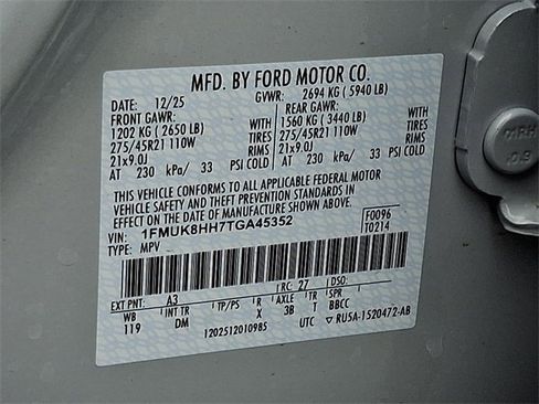 New 2026 Ford Explorer Platinum w/ LUX Leather Package image 18