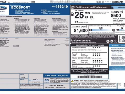 Used 2021 Ford EcoSport SES image 31