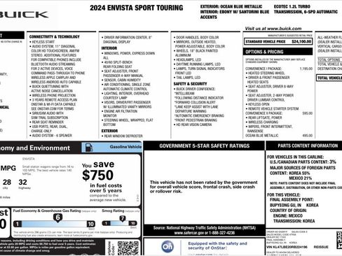 Used 2024 Buick Envista Sport Touring w/ Convenience I Package FWD image 14