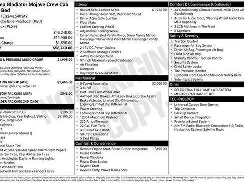 Used 2021 Jeep Gladiator Mojave AWD/4WD image 7