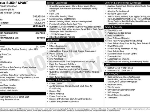 Used 2025 Lexus IS 350 F Sport w/ Navigation Package RWD image 6