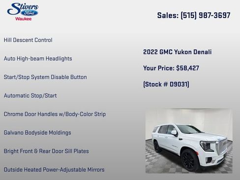 Used 2022 GMC Yukon Denali AWD/4WD image 29