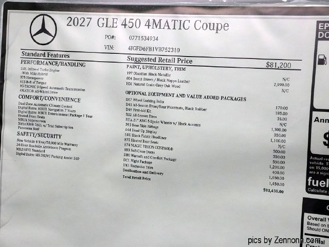 New 2027 Mercedes-Benz GLE 450 4MATIC Coupe image 27