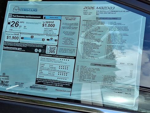 New 2026 MAZDA MAZDA3 Hatchback w/Premium Plus Pkg AWD/4WD image 7