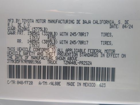 Used 2024 Toyota Tacoma SR5 w/ SR5 Upgrade Package RWD image 23