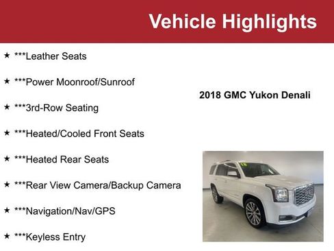 Used 2018 GMC Yukon Denali w/ Denali Ultimate Package AWD/4WD image 2